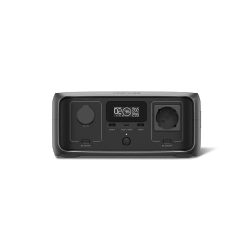 ECOFLOW Tragbare Powerstation River 3 (10 ms USV), 245 Wh LFP Batterie, bis zu 600 W Leistung, 2× Laufzeit mit GaN,