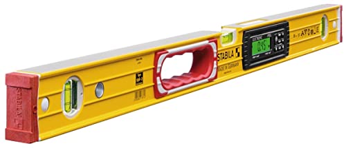 STABILA Elektronische Wasserwaage TECH 196, 81 cm, 2 Digital-Displays, Messbereich: 0° – 360° (4 x 90°), Anzeige-Modi: °,%, mm/m, in/ft, Schutzklasse IP 65, Wasserwaagen-Tasche