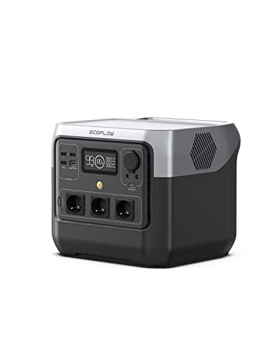EF ECOFLOW Tragbare Powerstation RIVER 2 Pro, 768 Wh Solargenerator mit LiFeP04, Schnellladung in 70 Minuten, 3x 800 W AC-Steckdosen, Balkonkraft für Notstrom/Camping/Wohnmobile/zu Hause