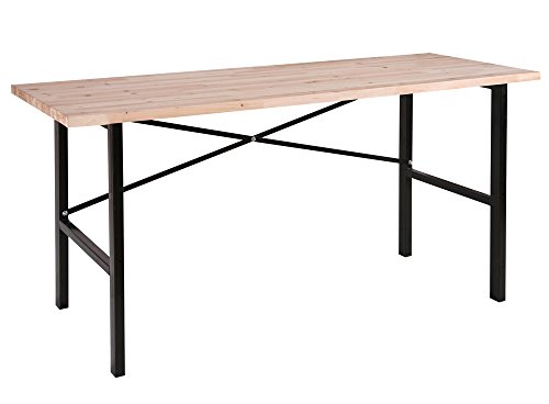 TOPO24 rikta Werkbank | Werktisch | ca. 159x85x58 cm (BxHxT) | Belastbarkeit 200 kg | Holz-Arbeitsplatte