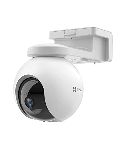 EZVIZ 2K kabellose Überwachungskamera aussen, PT WLAN Kamera mit AI Personenerkennung, 10400 mAh Akku, Automatische Verfolgung, Farbnachtsicht, Aktive Verteidigung, Zwei-Wege-Audio verfügbar, CB8