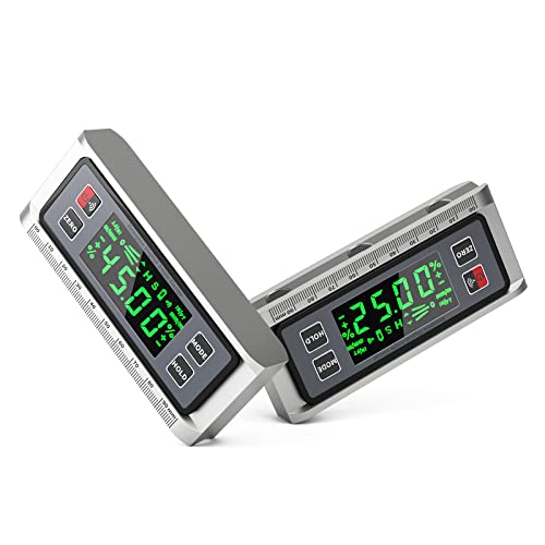 Beaspire Digitaler Winkelmesser LCD Neigungsmesser Magnetisch Winkelmesser Skaliertes Lineal Winkelsucher Winkelmessgerät
