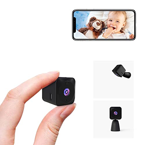 Mini Kamera 4K HD Mini Überwachungskamera Live Übertragung Handy APP Für Innen WLAN Videoüberwachung Mit Akku Kleine WiFi Babyphone sicherheitskamera Kompakte Microkamera Bewegungsmelder Nachtsicht