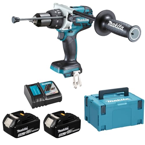 Makita DHP481RTJ Akku-Schlagbohrschrauber 18 V / 5,0 Ah, 2 Akkus + Ladegerät im MAKPAC