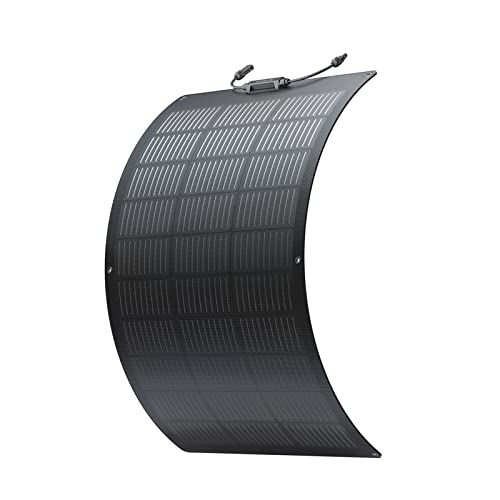 Ecoflow 100W Solar Panel Flexibles Monokristallines Solarpanel IP68 hocheffizient Solarmodul Solarzelle Photovoltaik für Wohnmobile, Dächer, Van Boote, ohne Solarpanelkabel