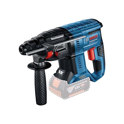 Bosch Professional 18V System Akku Bohrhammer GBH 18V-21 (2.0 Joule Schlagenergie, 3 Modi: Bohren, Hammerbohren, Meißeln, bürstenloser Motor, Hammer Bohr, im Karton)