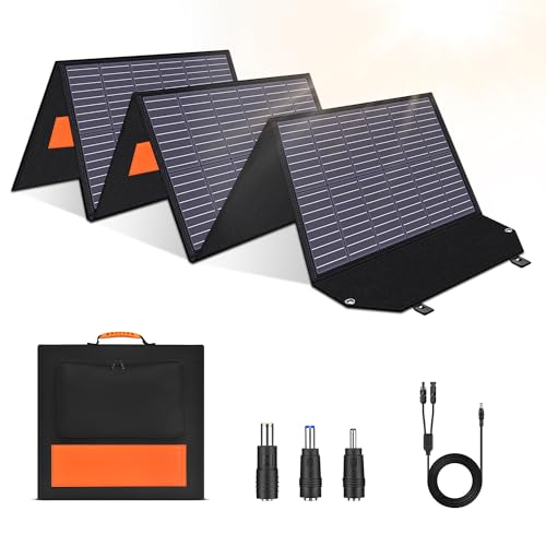 Ctolity 200W Tragbares Solarpanel - Solarpanel Faltbar Hoher Wirkungsgrad für Kraftwerk Camping Wohnmobil