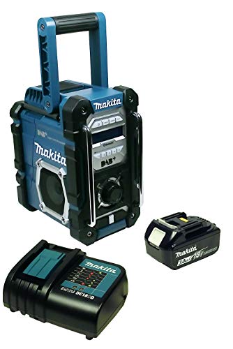 Makita DMR 112 Baustellenradio mit DAB+ und Bluetooth + Akku 3 Ah und Ladegerät