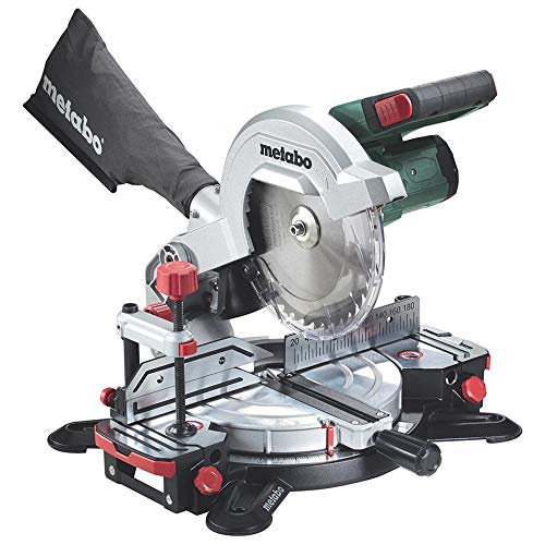 Metabo KS 18 LTX 216 Akku-Kappsäge I Kappfunktion, 18 V, Sägeblatt Ø 216 mm, Schnittbreite 120 mm, beidseitig schwenkbarer und nach links neigbarer Sägekopf, Laser, LED-Arbeitslicht 619000850