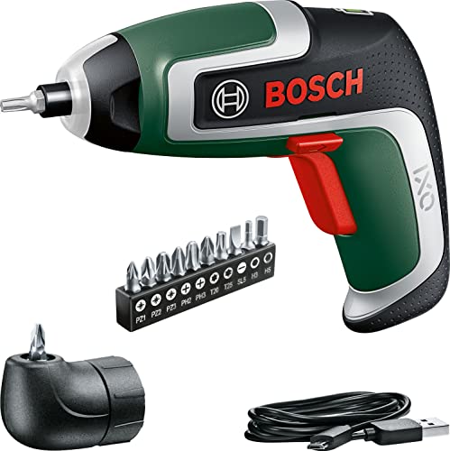 Bosch Home and Garden Bosch Akkuschrauber IXO (7. Generation; 3,6V; 2,0Ah; 5,5Nm; Set inkl. Winkel-Aufsatz; mit Mikro-USB-Kabel; schraubt bis zu 190 Schrauben; in Kartonbox)