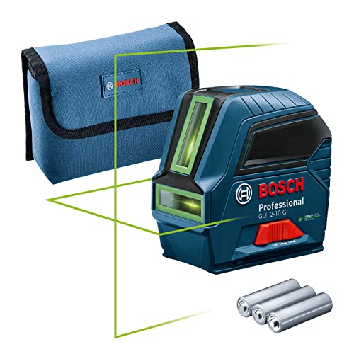 Bosch GLL 2-10 G - Kompakter Baulaser mit grünem Licht der Klasse 2